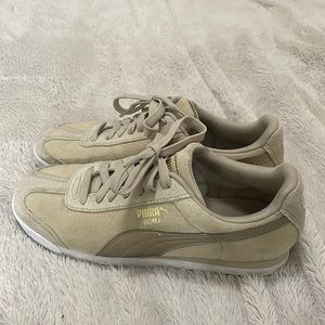 Puma old schools! Tan/olive color, super cute! Comfy, only worn twice